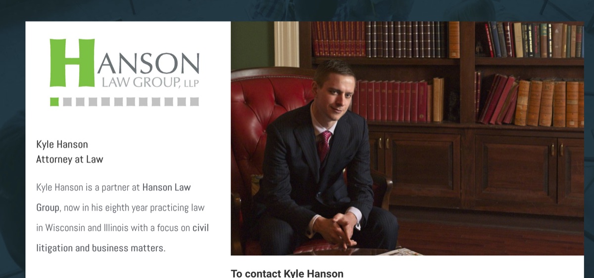 Kyle Hanson attorney photo - Madison Wisconsin lawyer